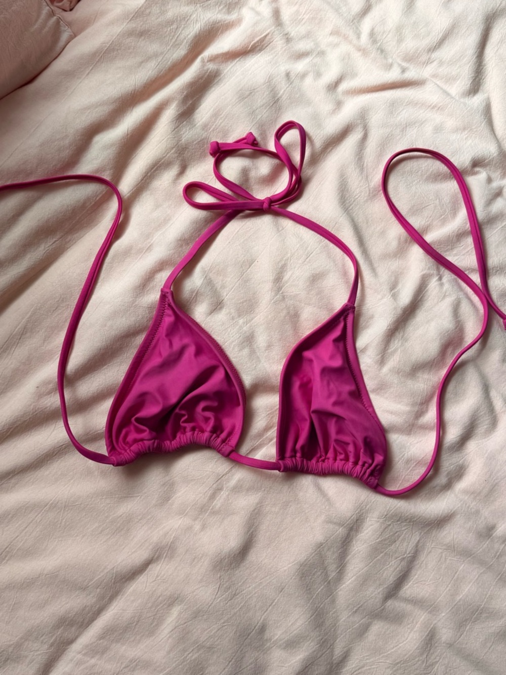 J. Crew Hot Pink Triangle Bikini Top